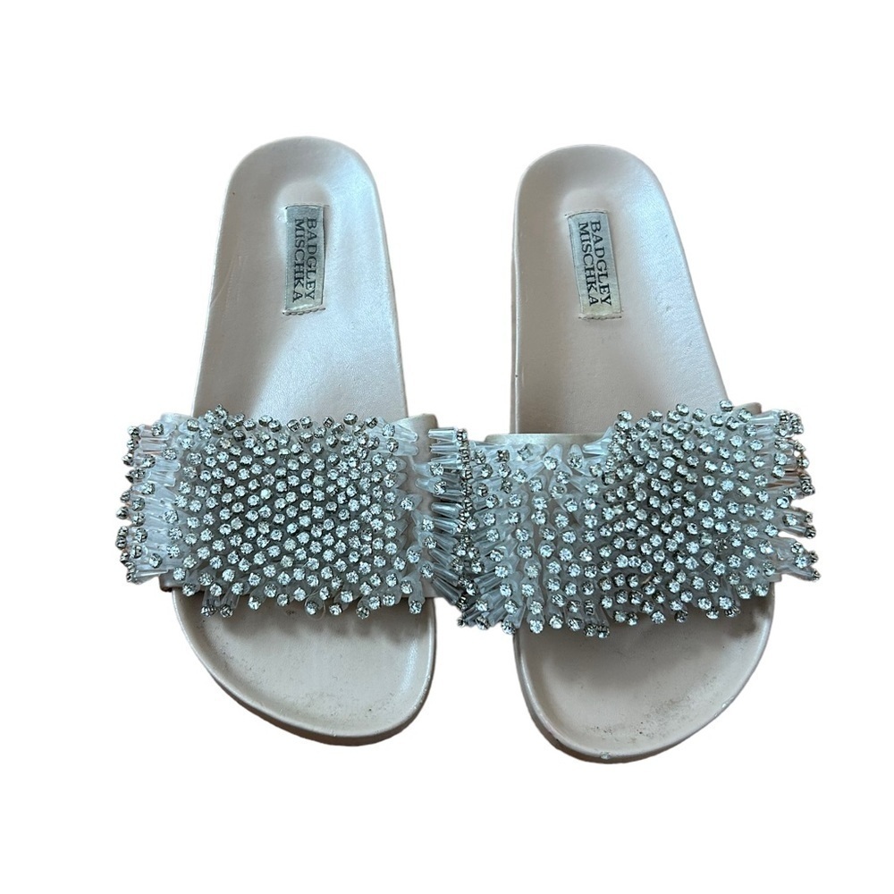 BADGLEY MISCHKA HORTON DRESS SLIDE SANDALS